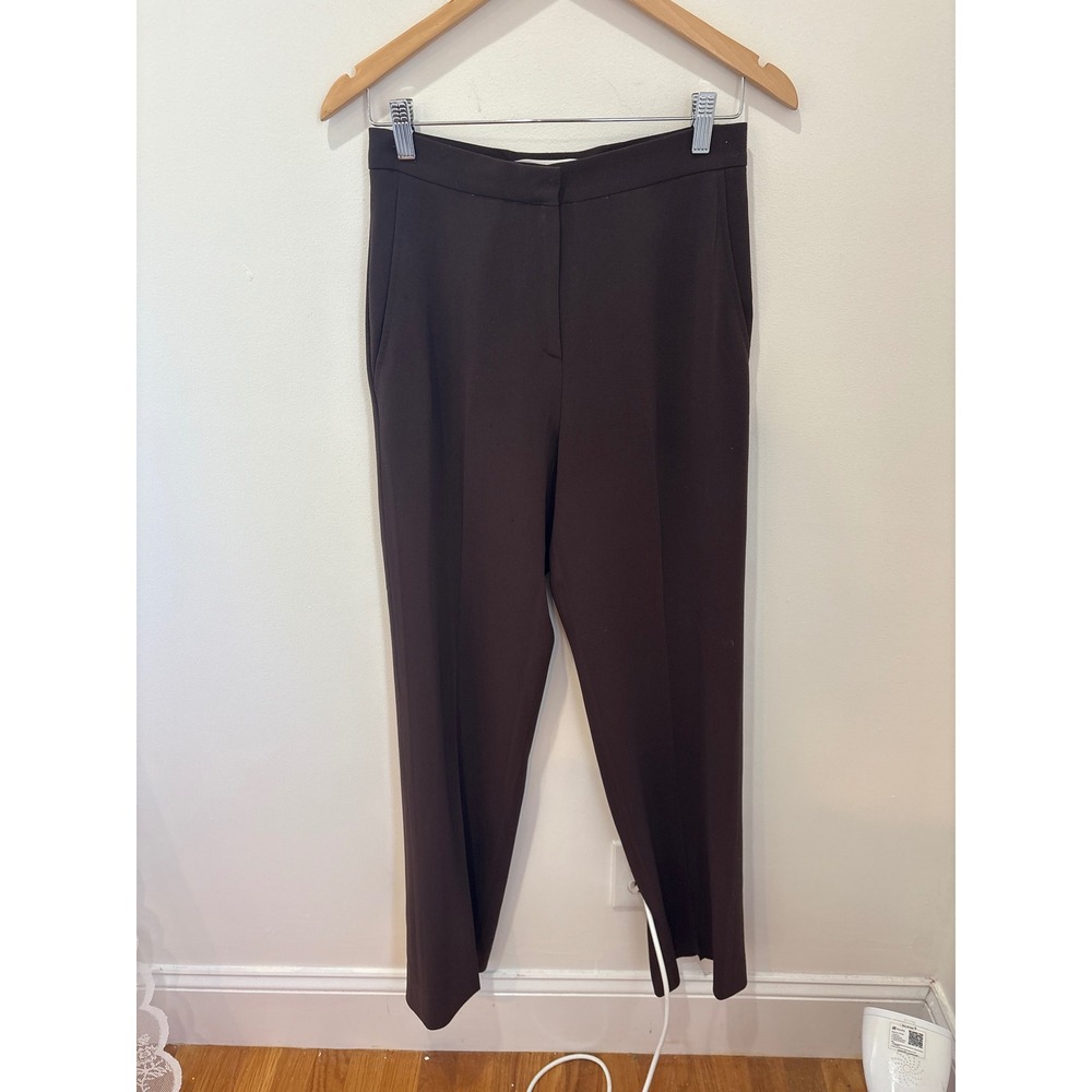 Max Mara Dark Brown Straight Leg Dress Pants Made in Italy Size 4 US